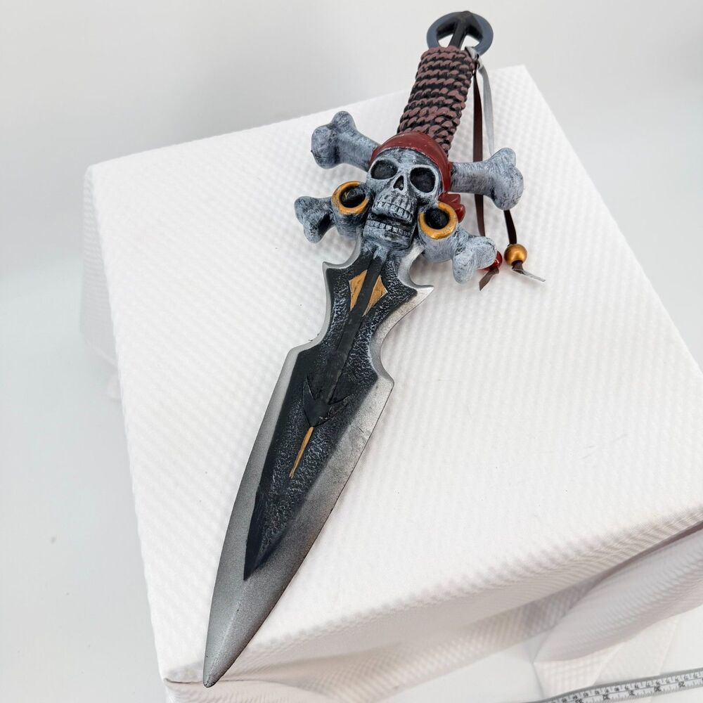 Pirate Costume Prop Dagger Skull Crossbones Plastic Rubber Halloween Cosplay